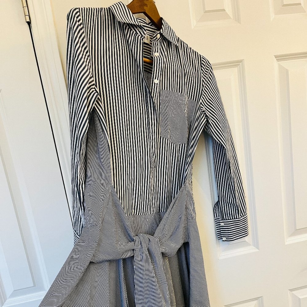 DEREK LAM 10 CROSBY Striped Shirt Dress - Picture 6 of 10